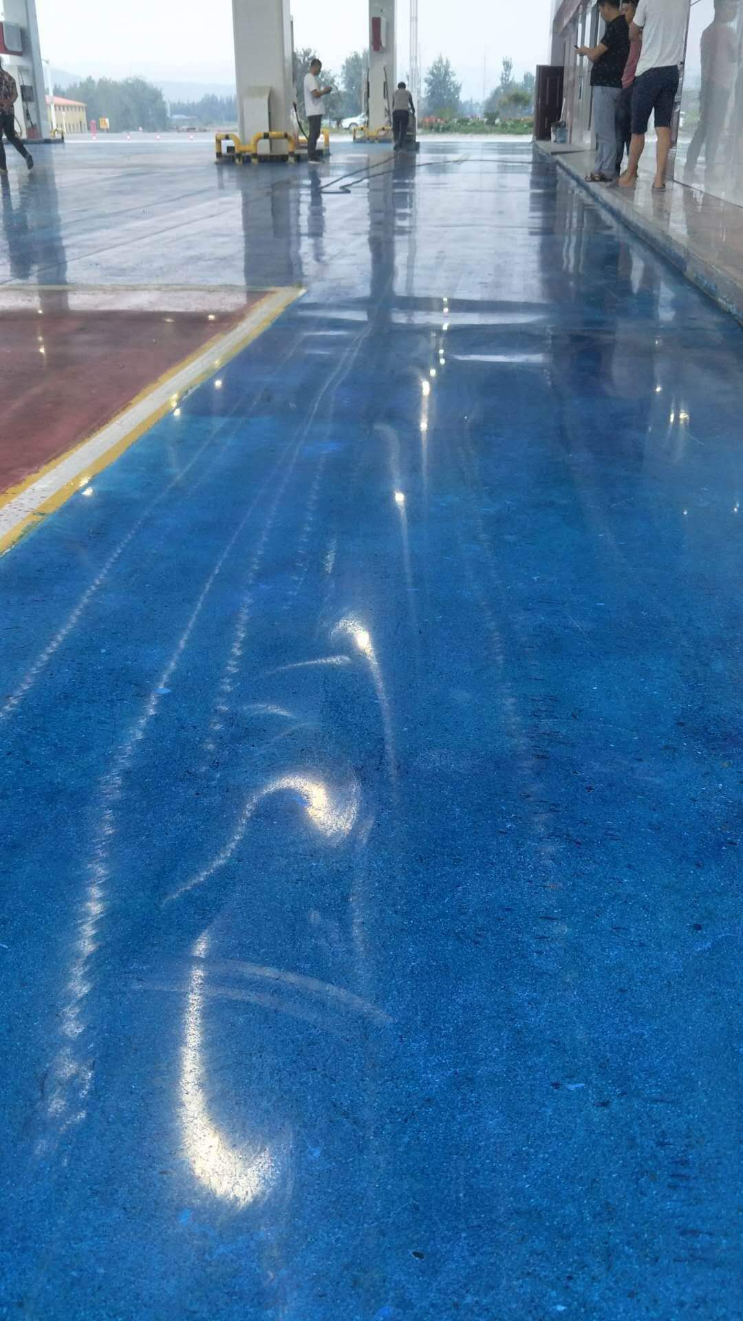 藍(lán)色染色地坪 藍(lán)色染色地坪